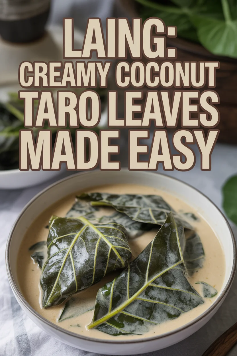 laing taro leaves