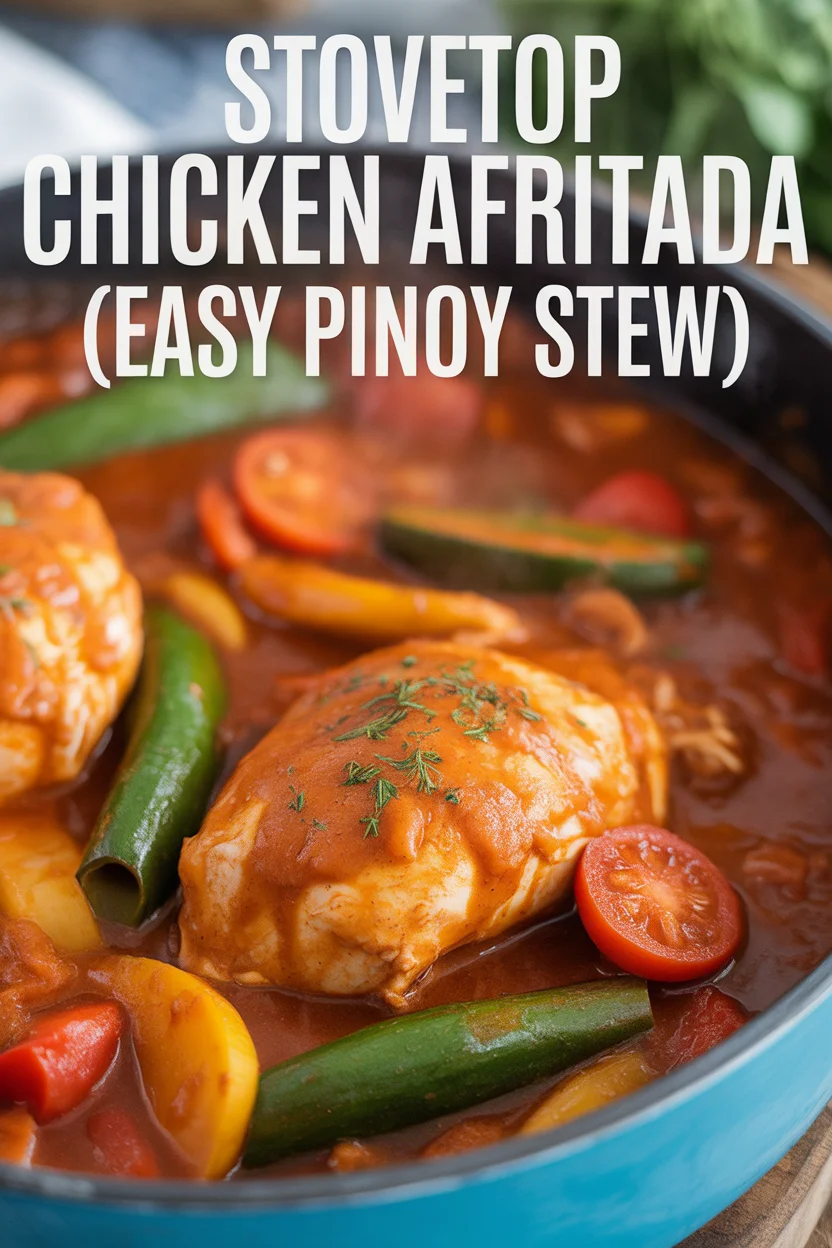 chicken afritada stovetop