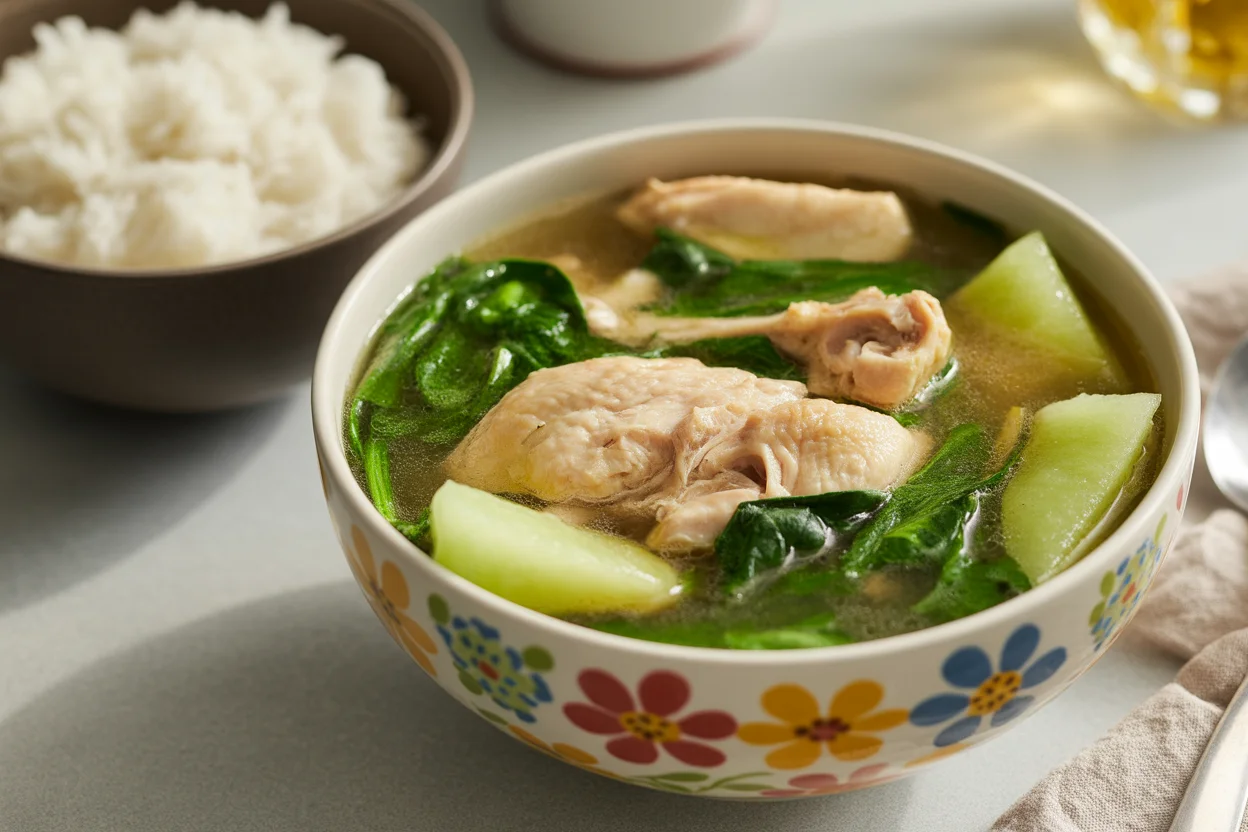 tinola with spinach