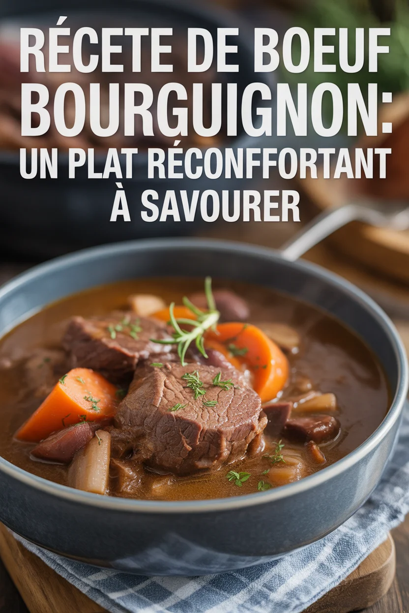 Recette de Boeuf Bourguignon : un plat réconfortant à savourer