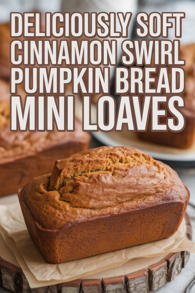 Cinnamon Swirl Pumpkin Bread Mini Loaves