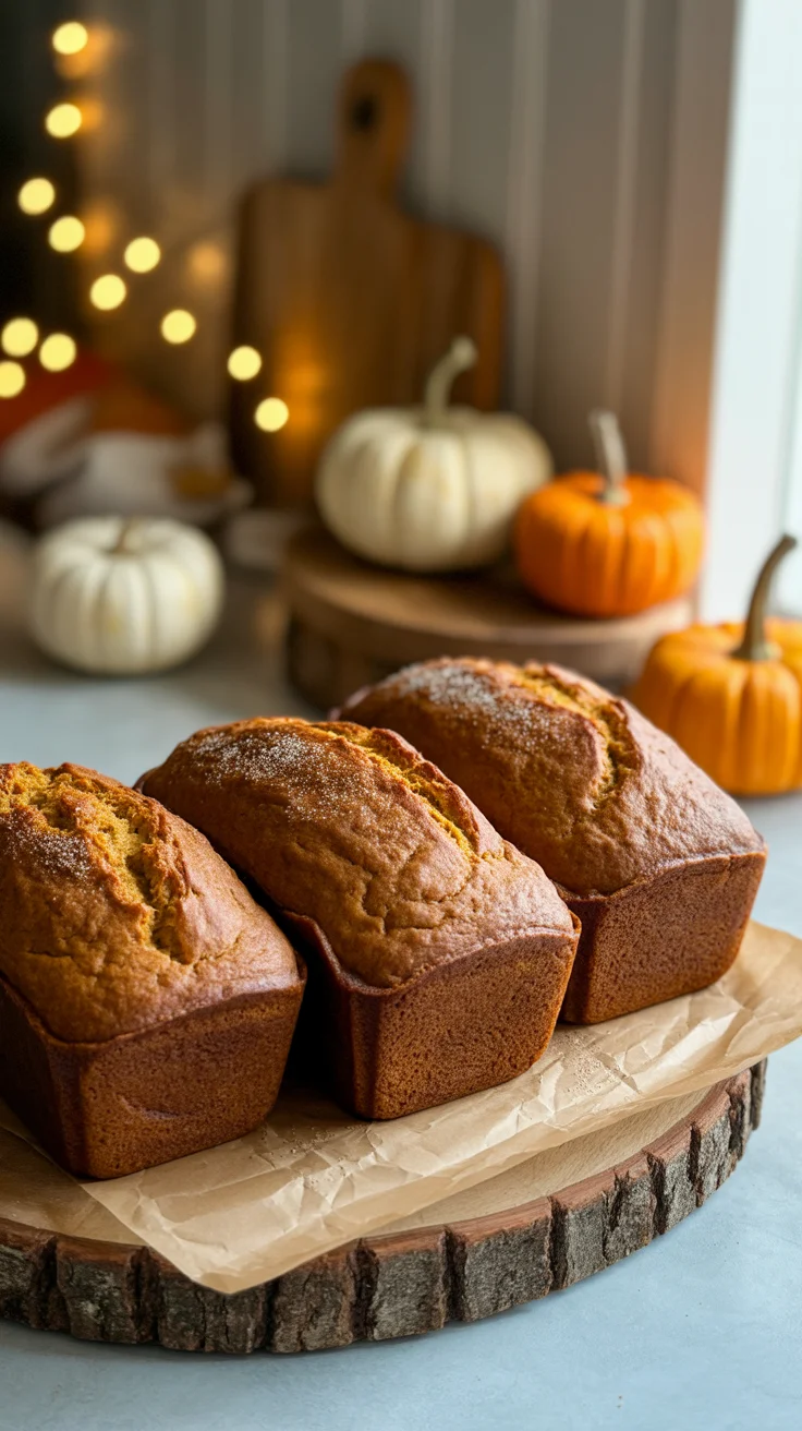 Cinnamon Swirl Pumpkin Bread Mini Loaves