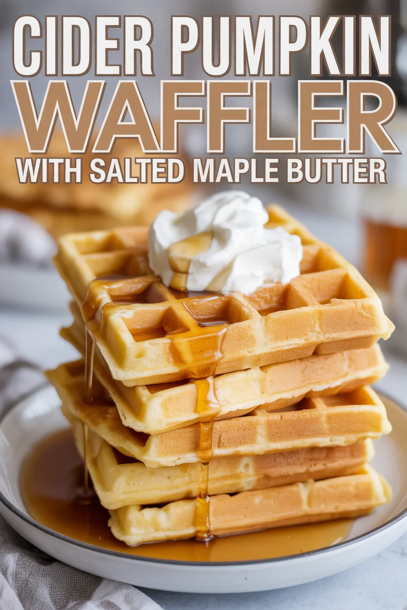 Cider Pumpkin Waffles with Salted Maple Butter