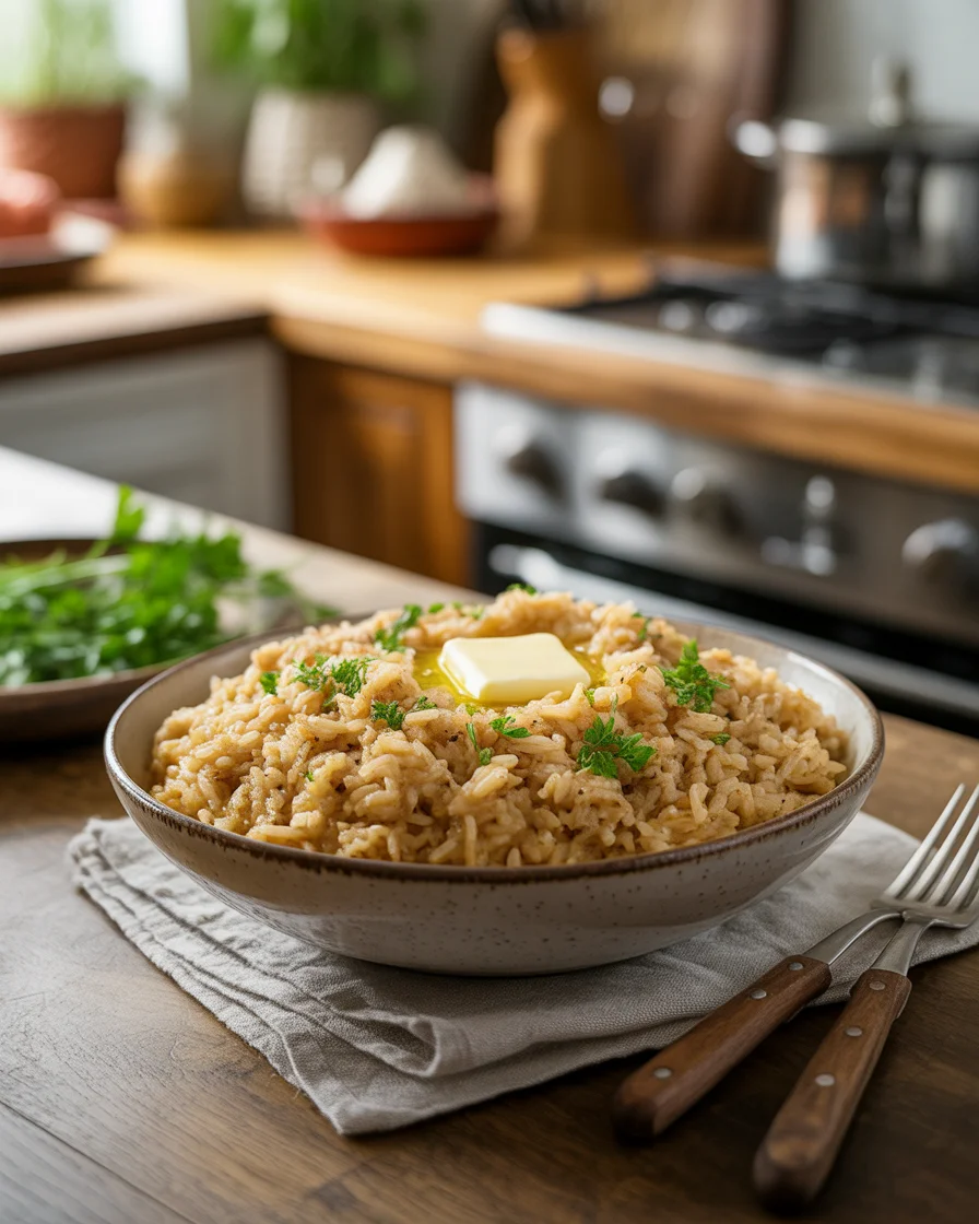Seasoned brown rice