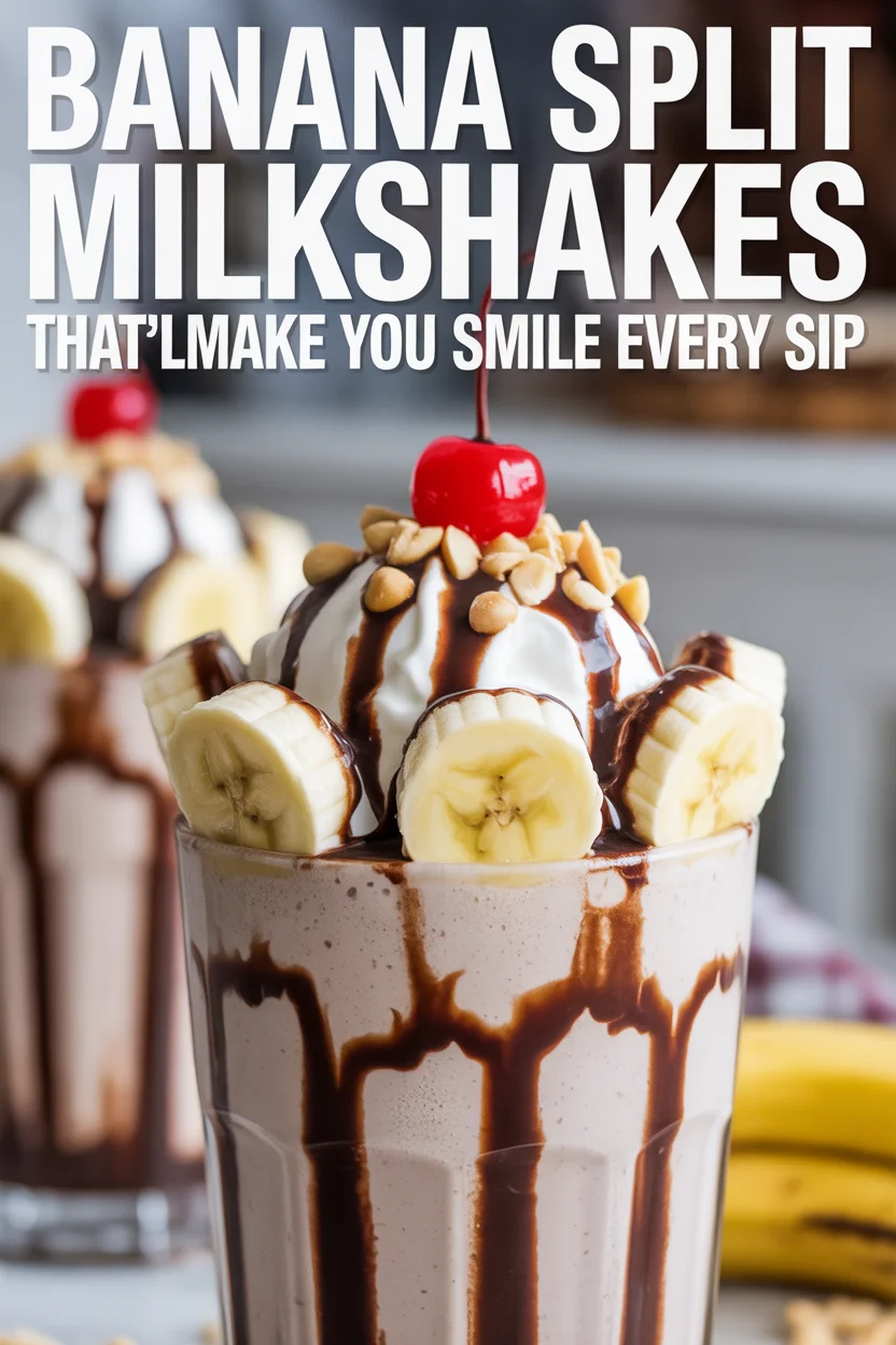 Banana Split Milkshakes That’ll Make You Smile Every Sip