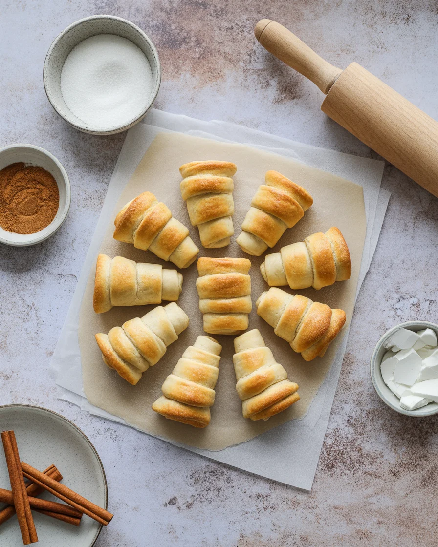 Cinnamon-Sugar Pizza made with Crescent Rolls