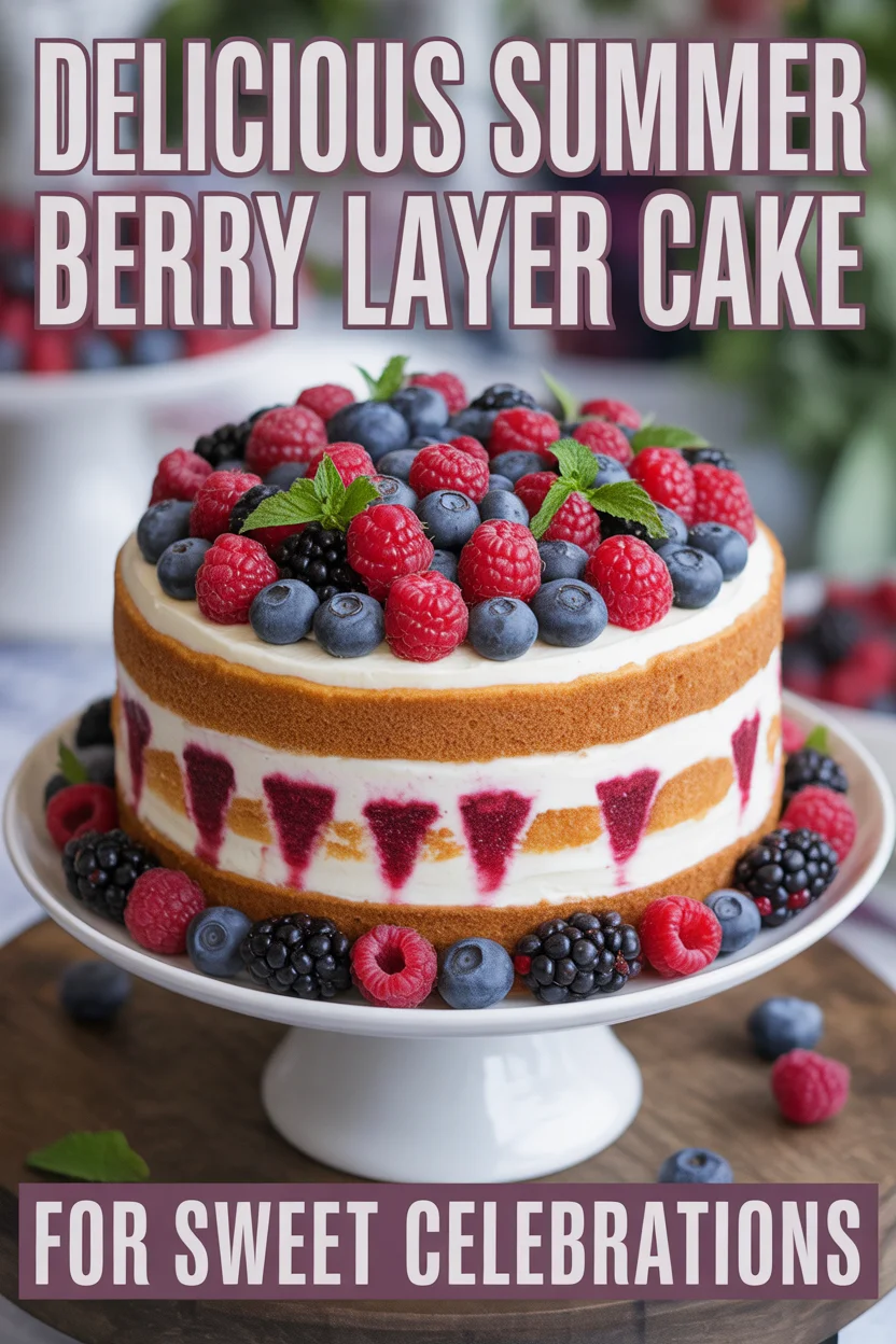 Delicious Summer Berry Layer Cake for Sweet Celebrations