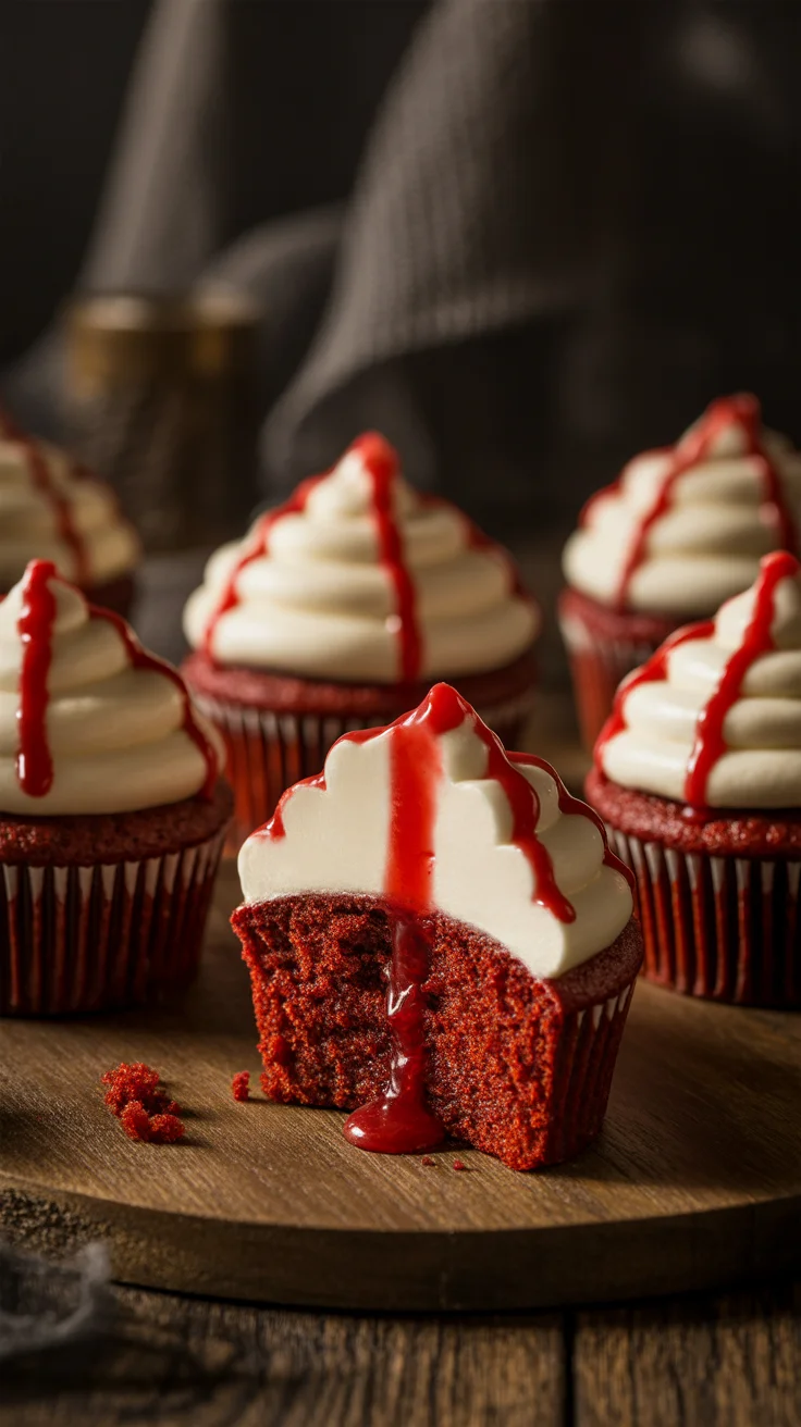ampire Bite Halloween Cupcakes