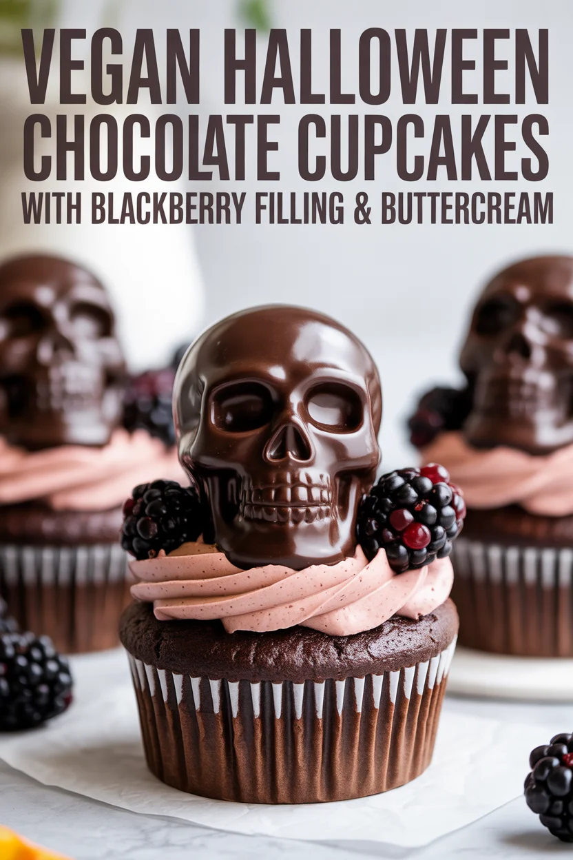 Vegan Halloween Chocolate Cupcakes
