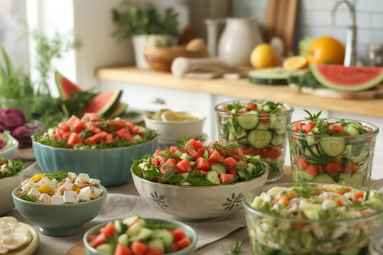 Salate für Gäste