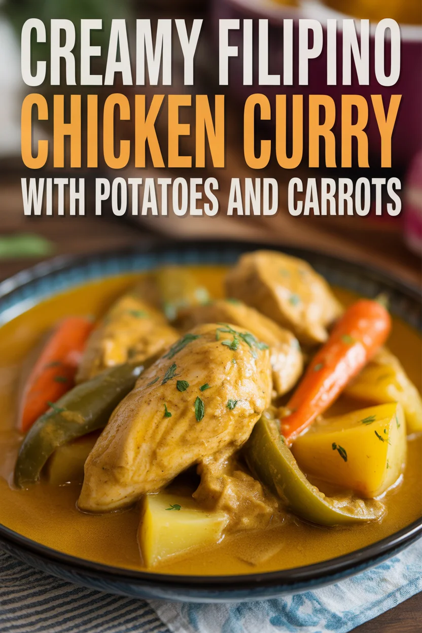 Creamy Filipino Chicken Curry with Potatoes and Carrots