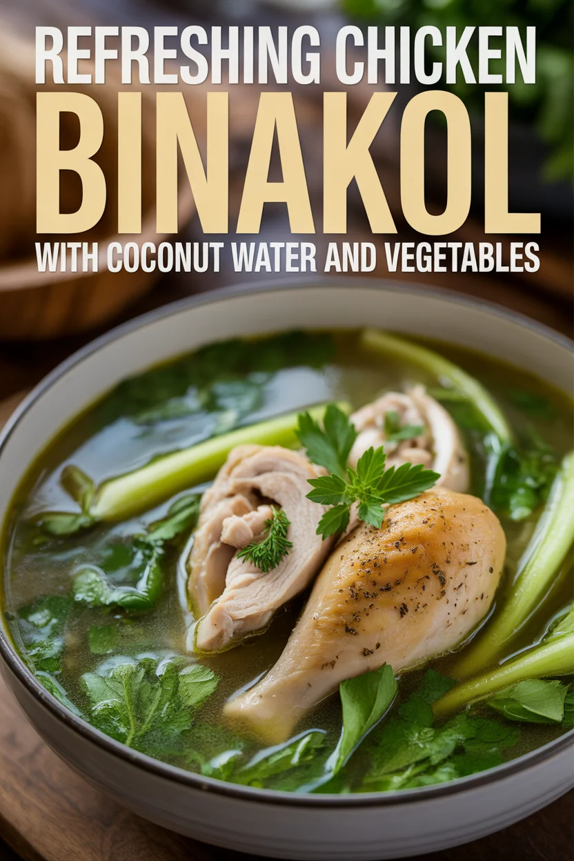 Refreshing Chicken Binakol with Coconut Water and Vegetables