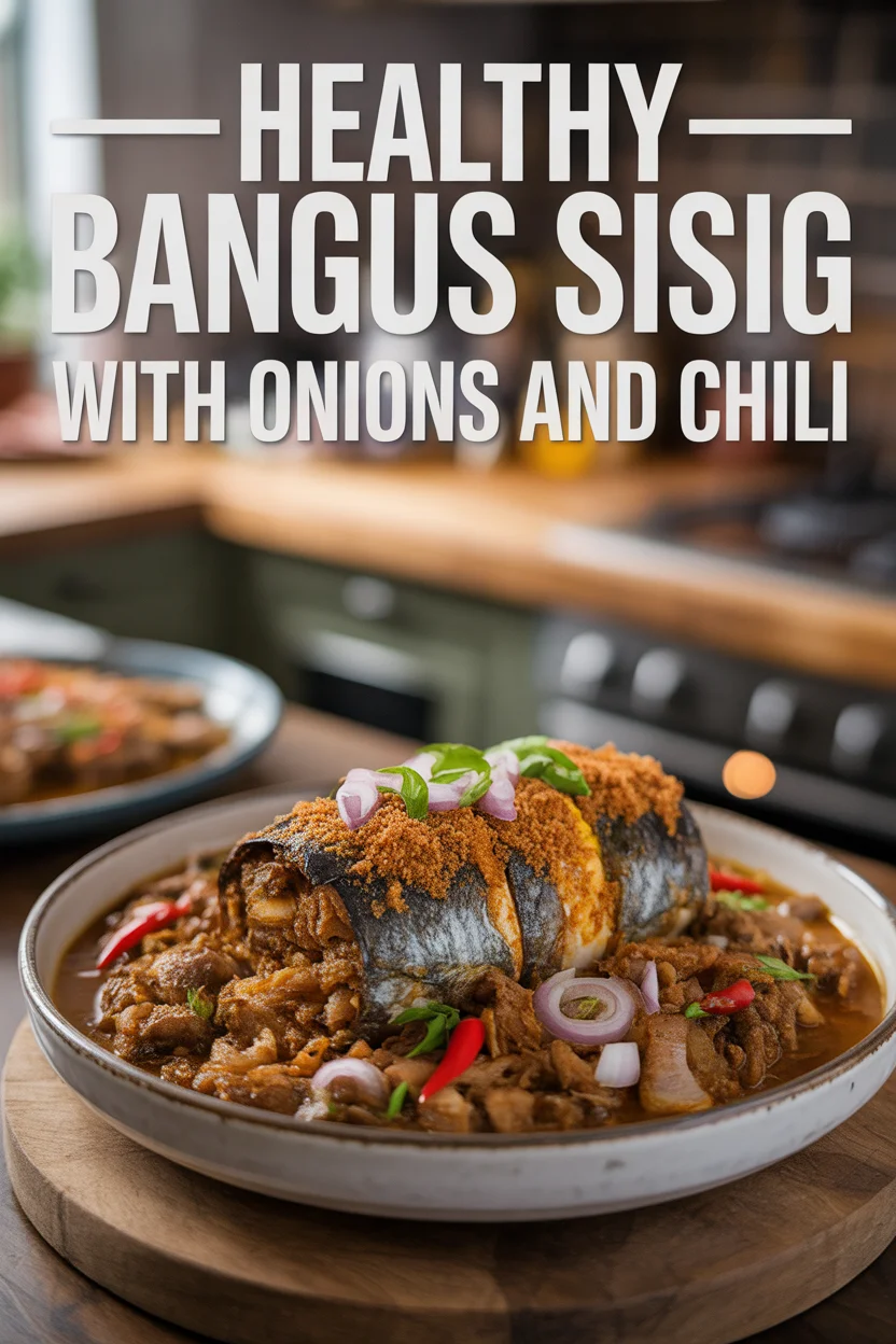Healthy Bangus Sisig with Onions and Chili