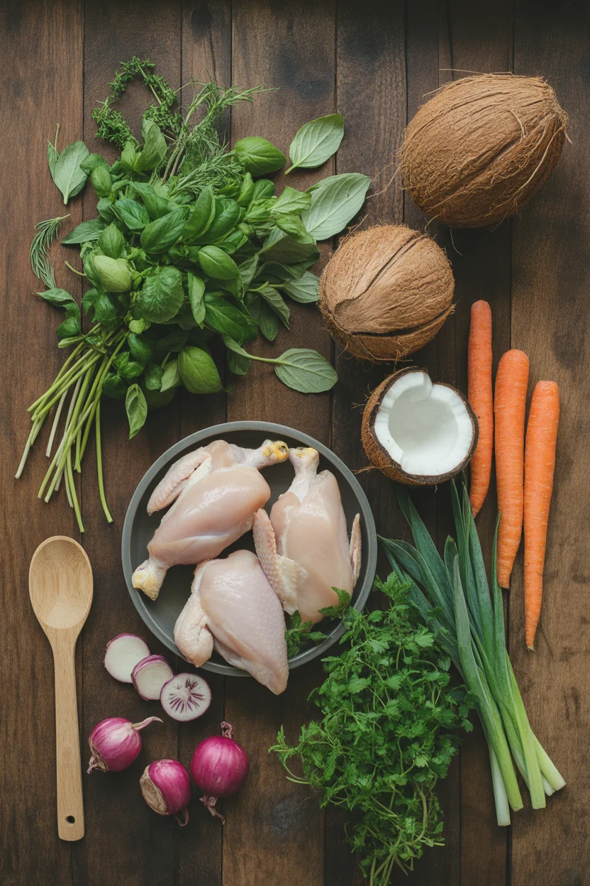 Filipino chicken binakol
