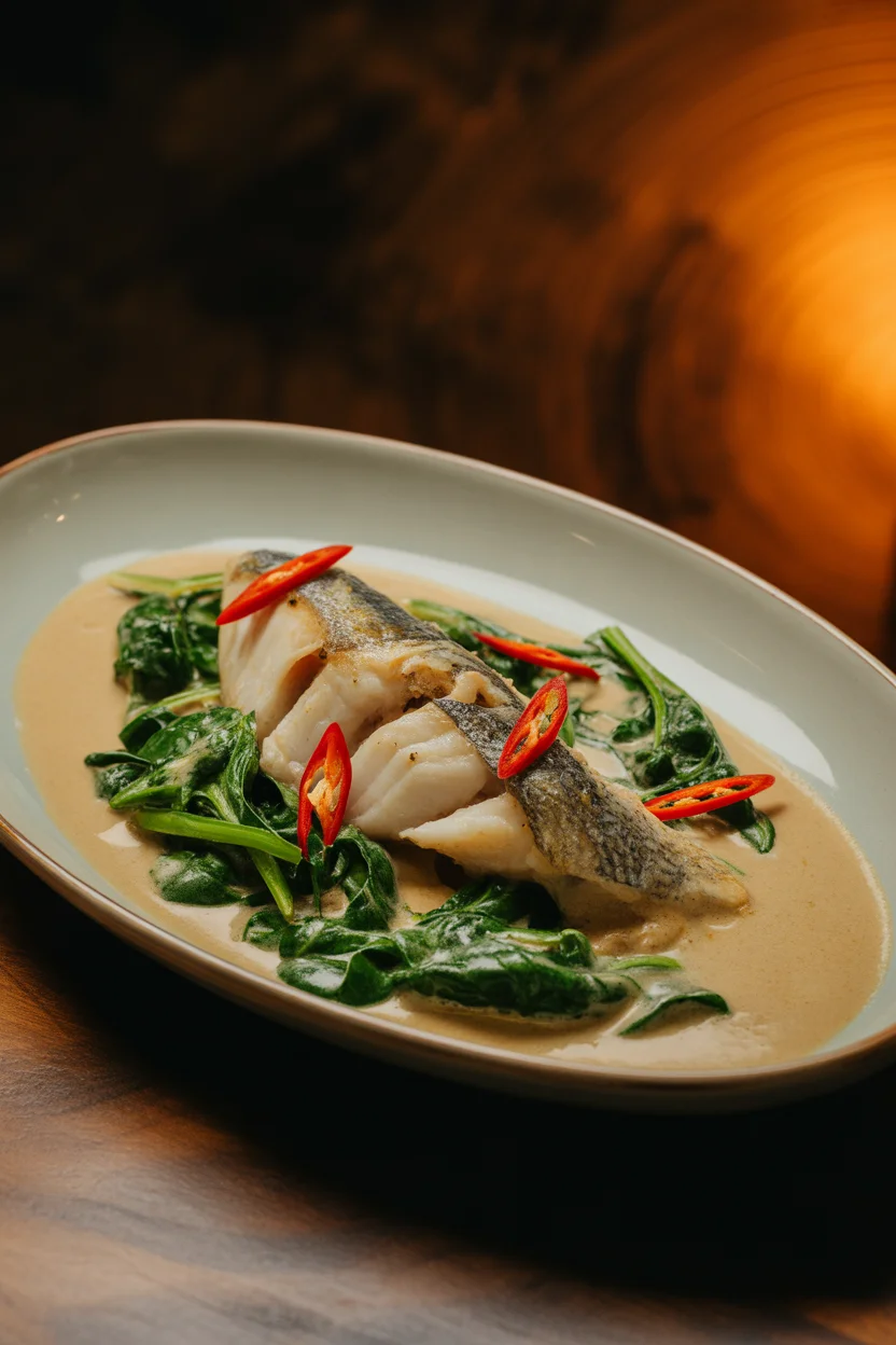 Filipino ginataang isda