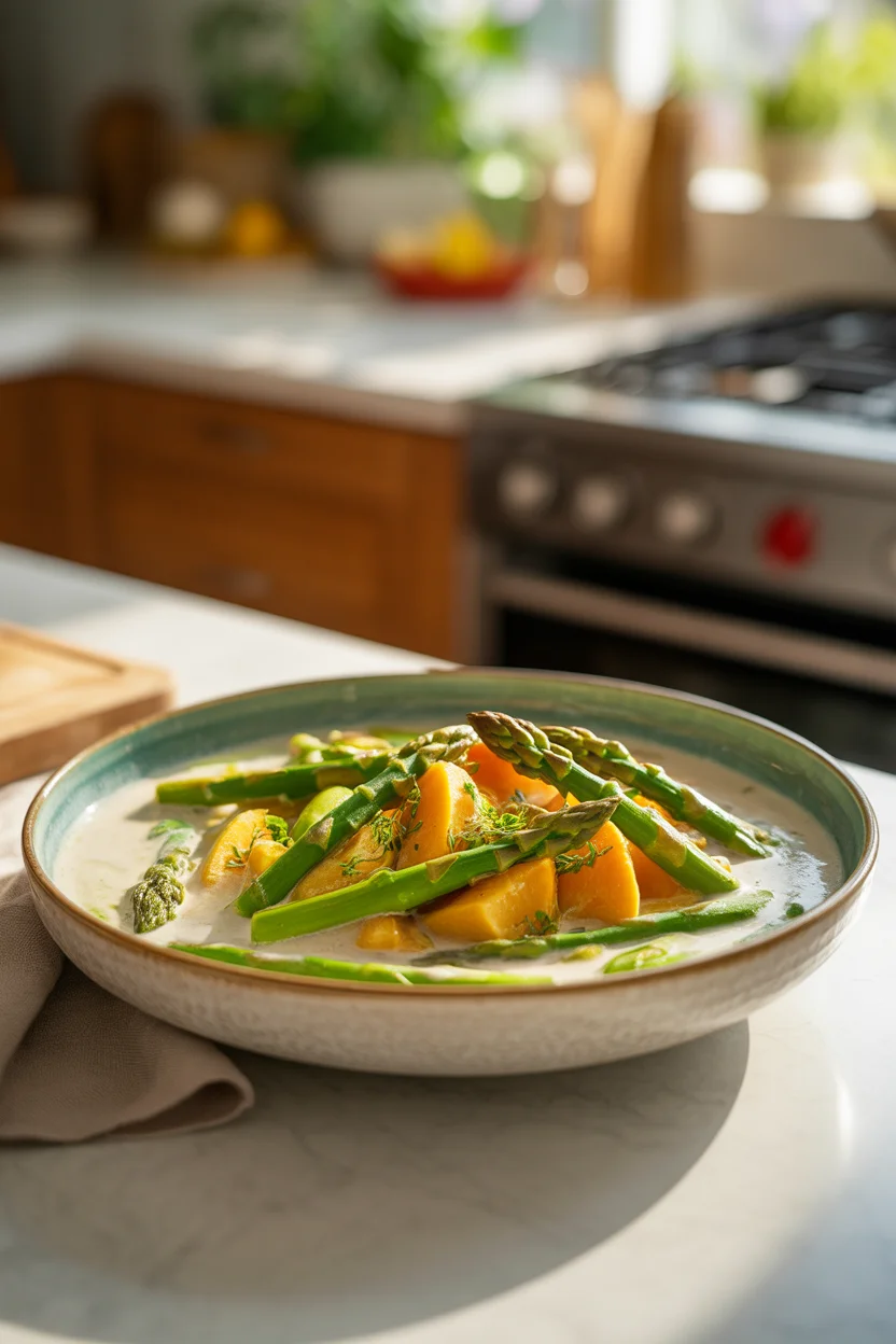 Filipino ginataang kalabasa at sitaw