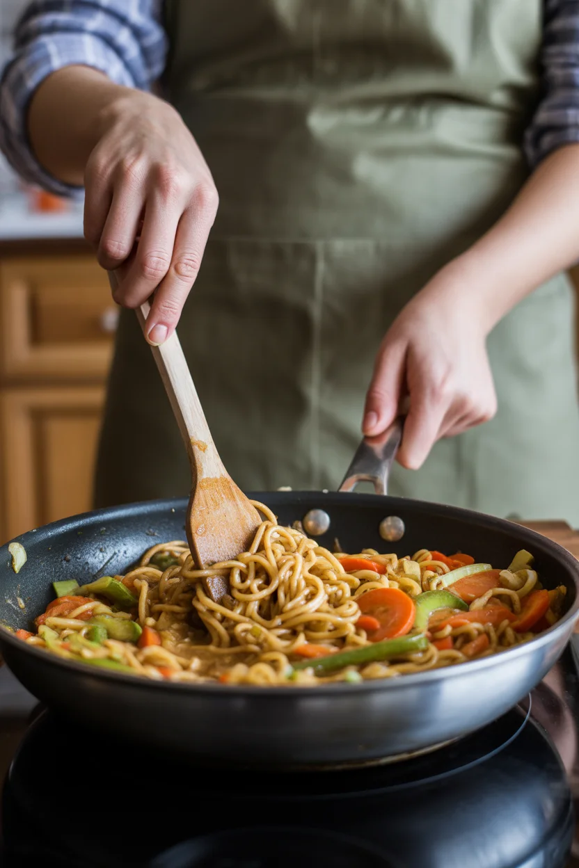 Filipino pancit sotanghon guisado