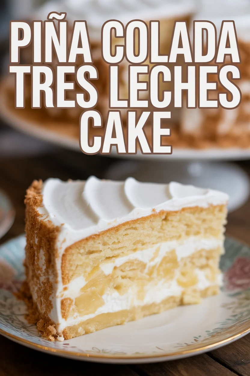Piña Colada Tres Leches Cake