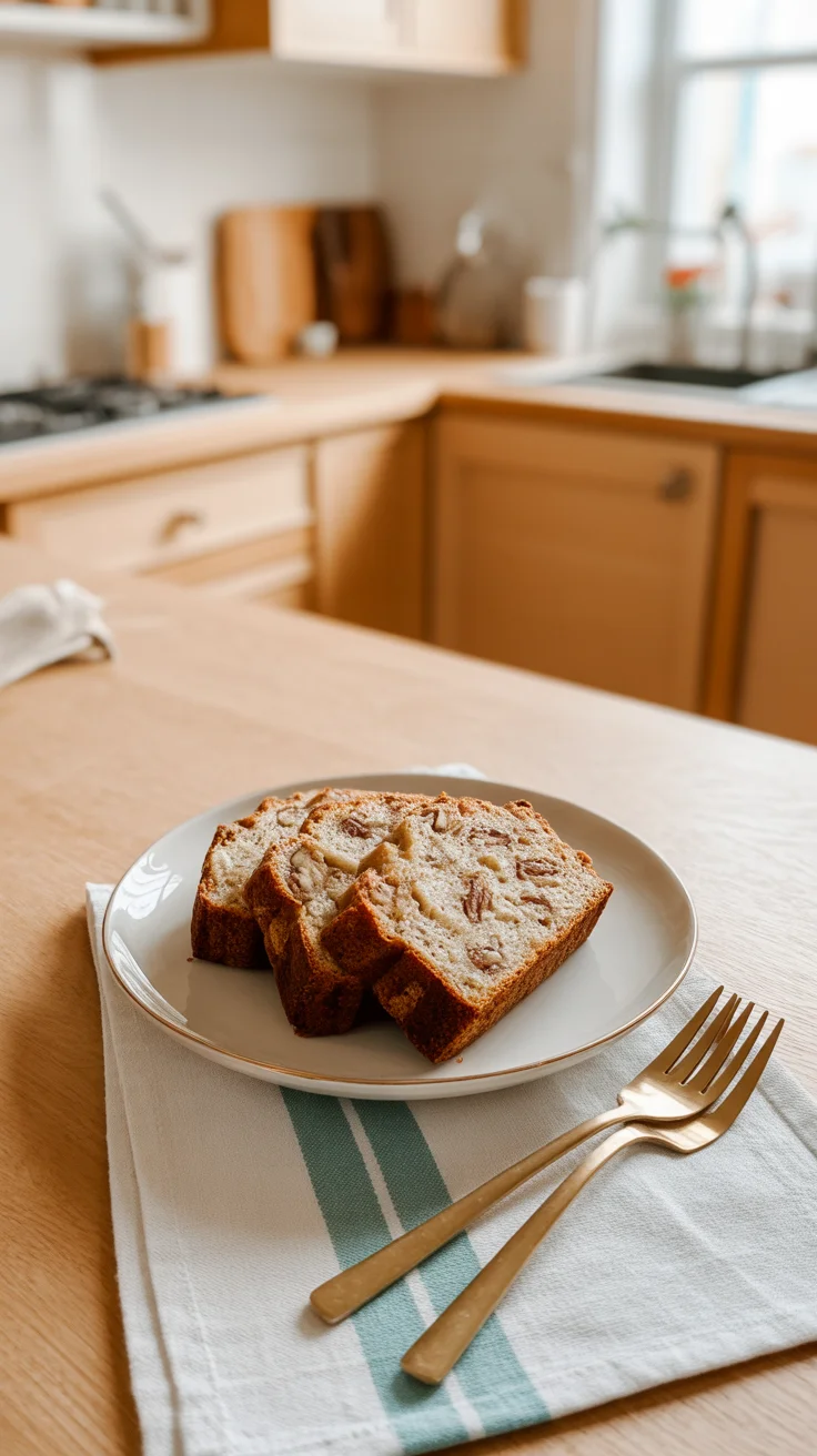 Banana Walnut Soda Bread with Date Butter