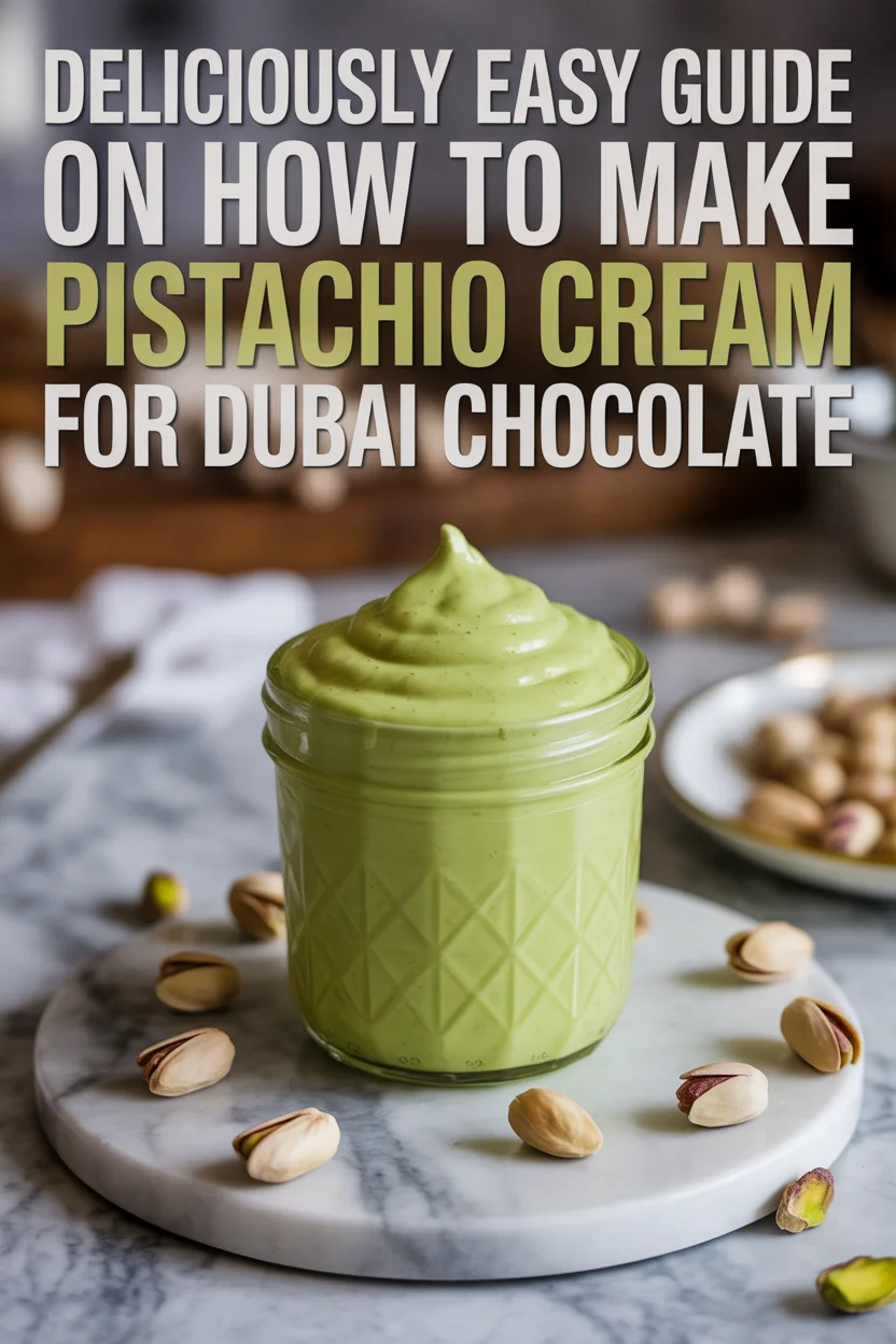 Deliciously Easy Guide on How to Make Pistachio Cream for Dubai Chocolate