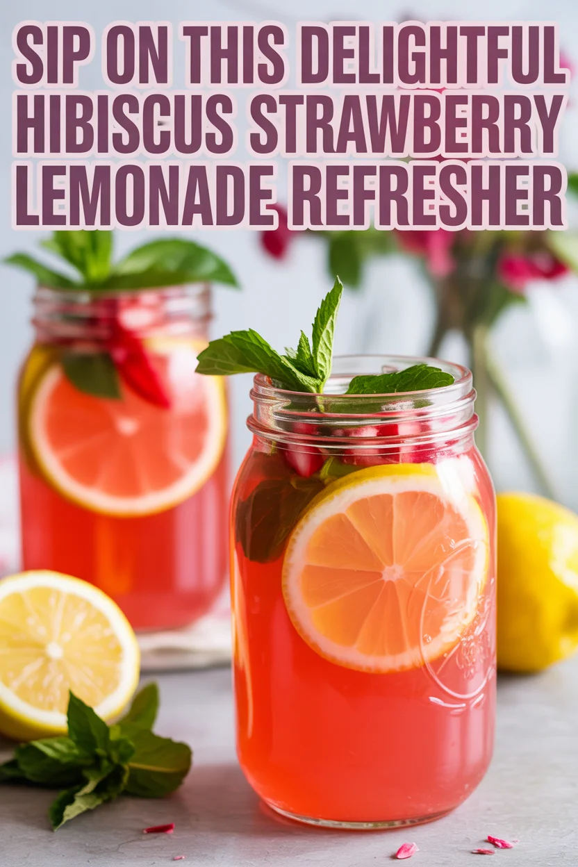 Sip on This Delightful Hibiscus Strawberry Lemonade Refresher
