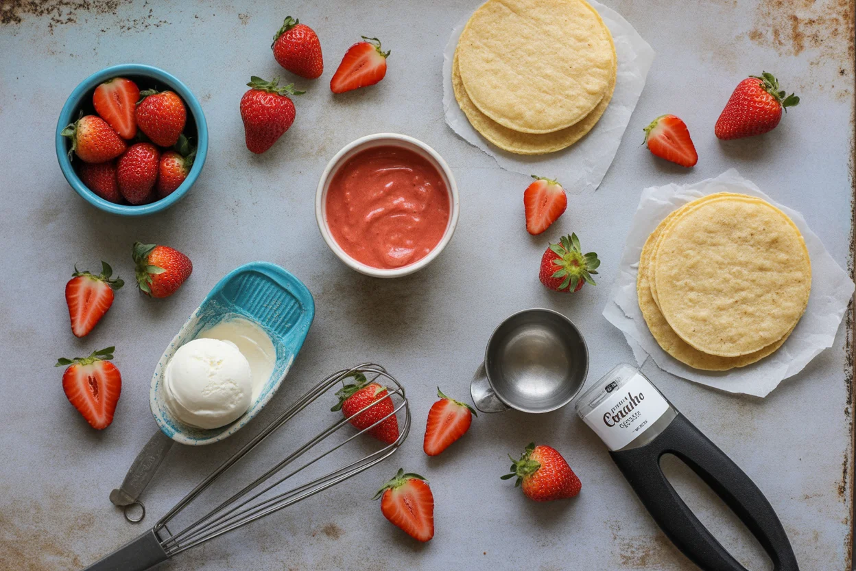 Strawberry Crunch Cheesecake Tacos