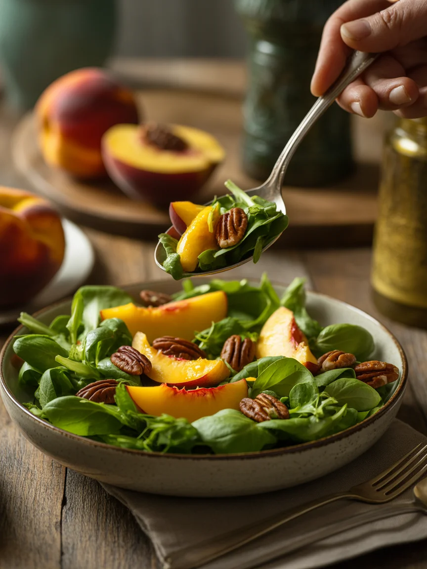 Deliciously Fresh Peach Salad with Feta for Summer Days