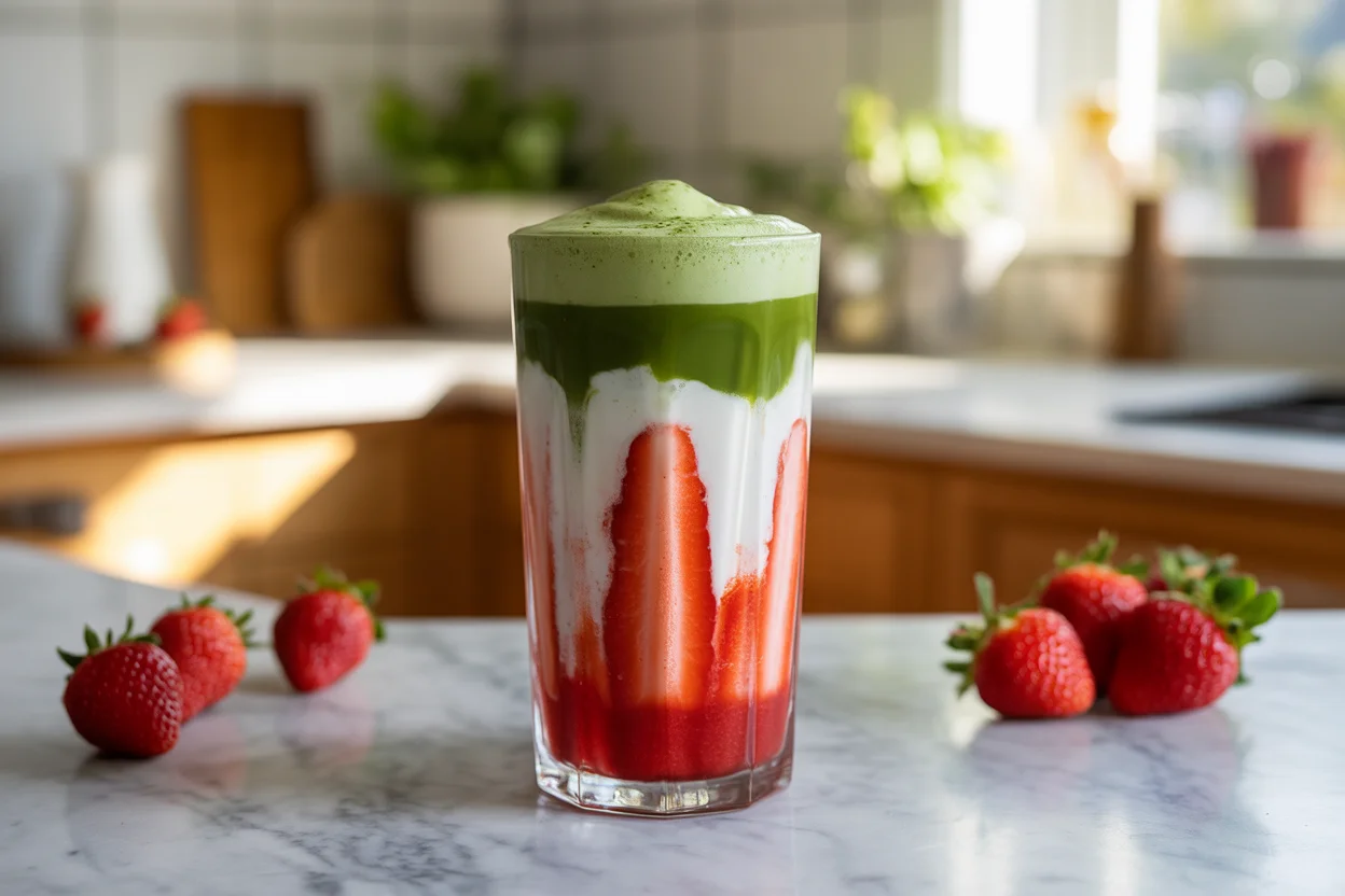 Crafting a Delicious Strawberry Matcha Latte at Home
