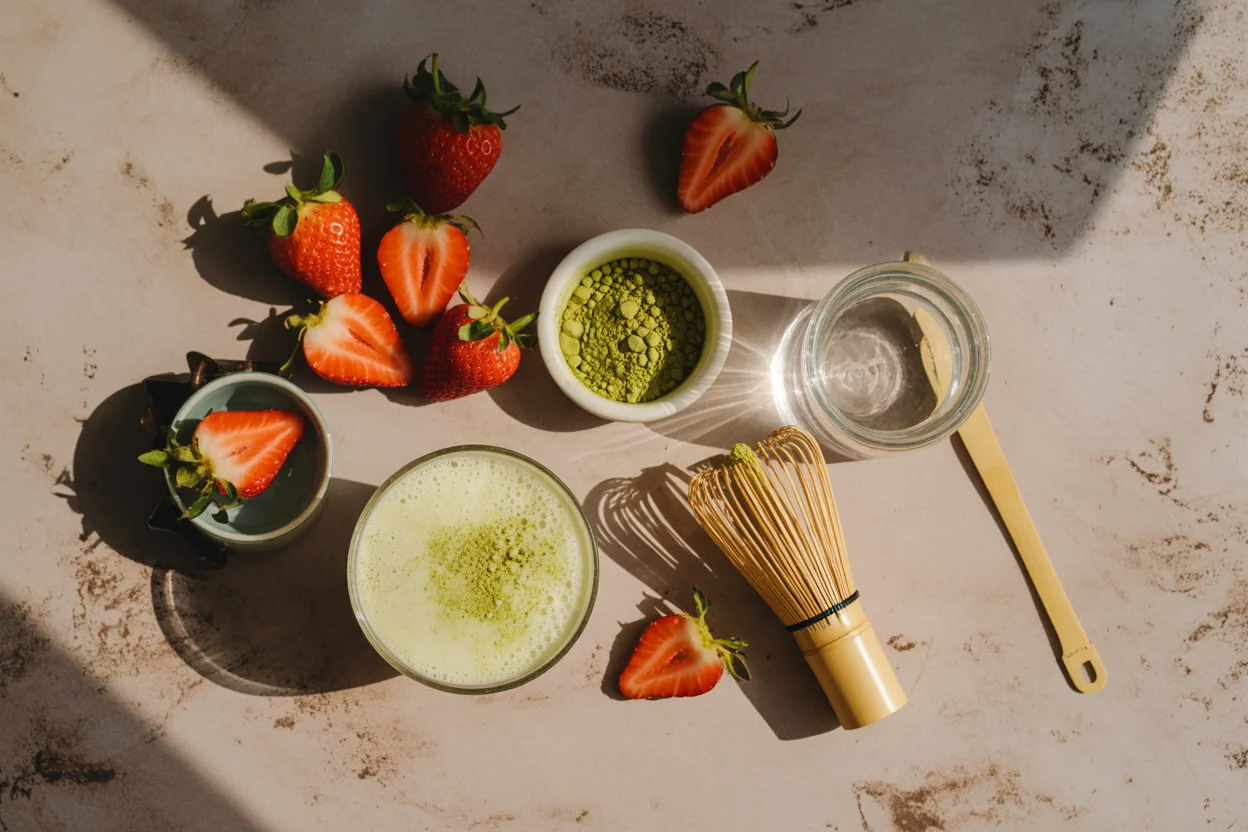 Strawberry Matcha Latte