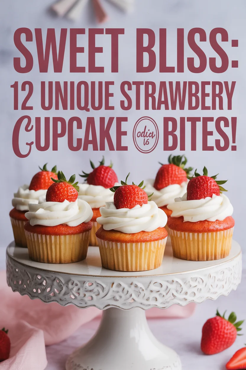 Experience Sweet Bliss: 12 Unique Strawberry Cupcakes You Must Try