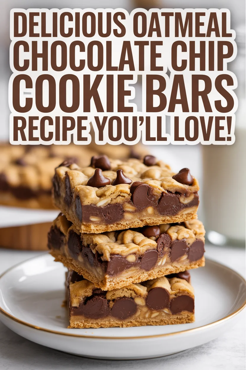 Oatmeal Chocolate Chip Cookie Bars Recipe