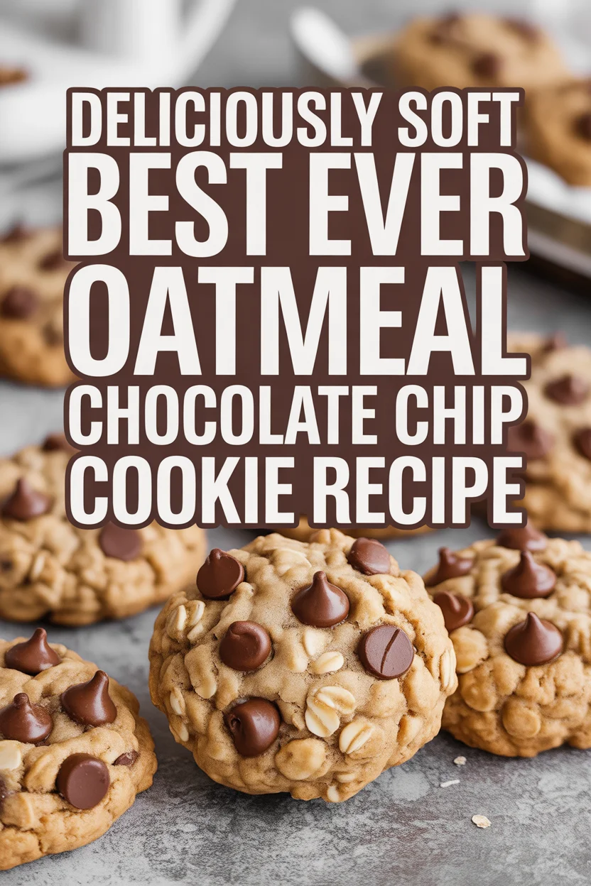 Deliciously Soft Best Ever Oatmeal Chocolate Chip Cookie Recipe