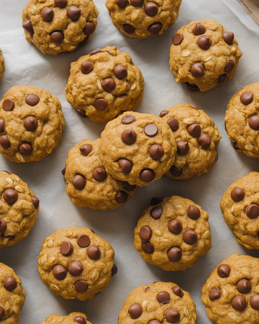 Pumpkin Oatmeal Chocolate Chip Cookie Recipe