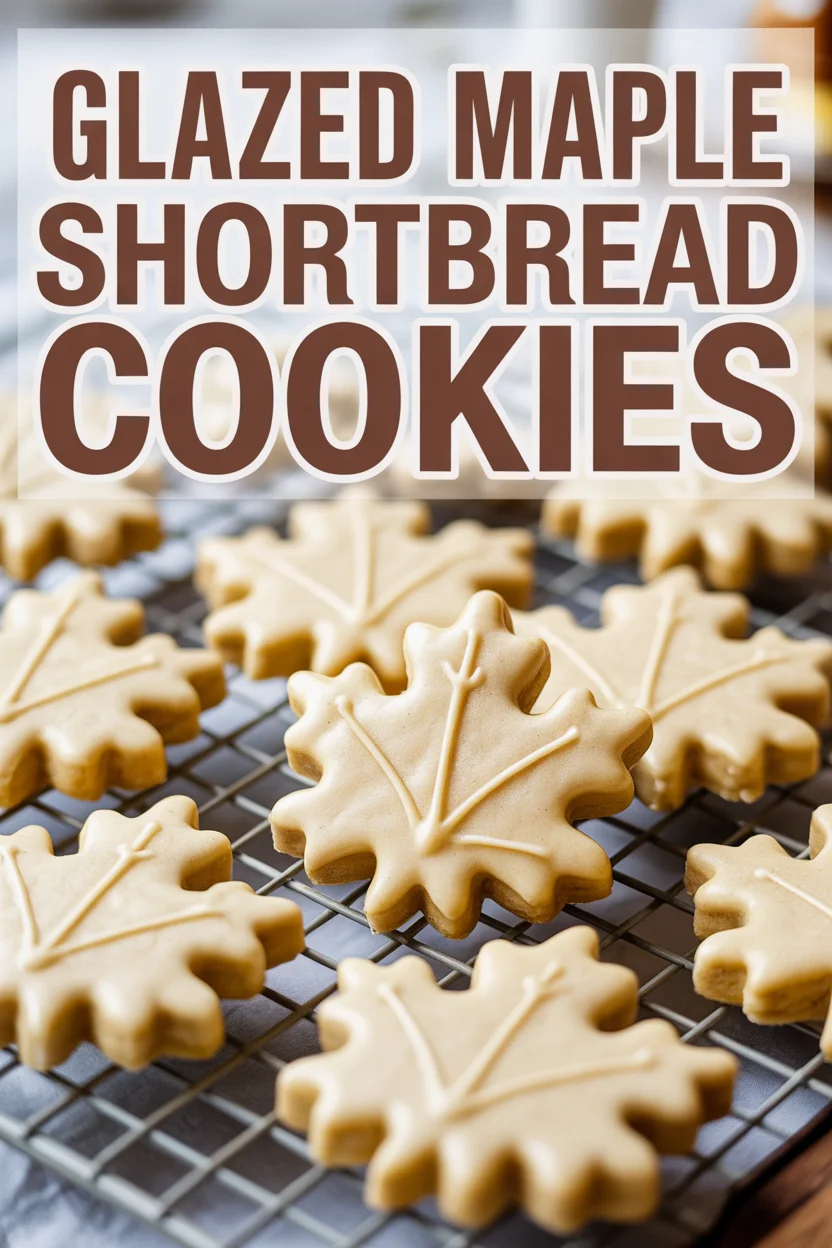 Glazed Maple Shortbread Cookies