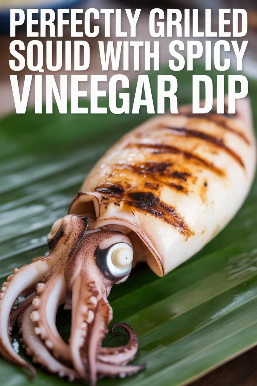 Perfectly Grilled Squid with Spicy Vinegar Dip