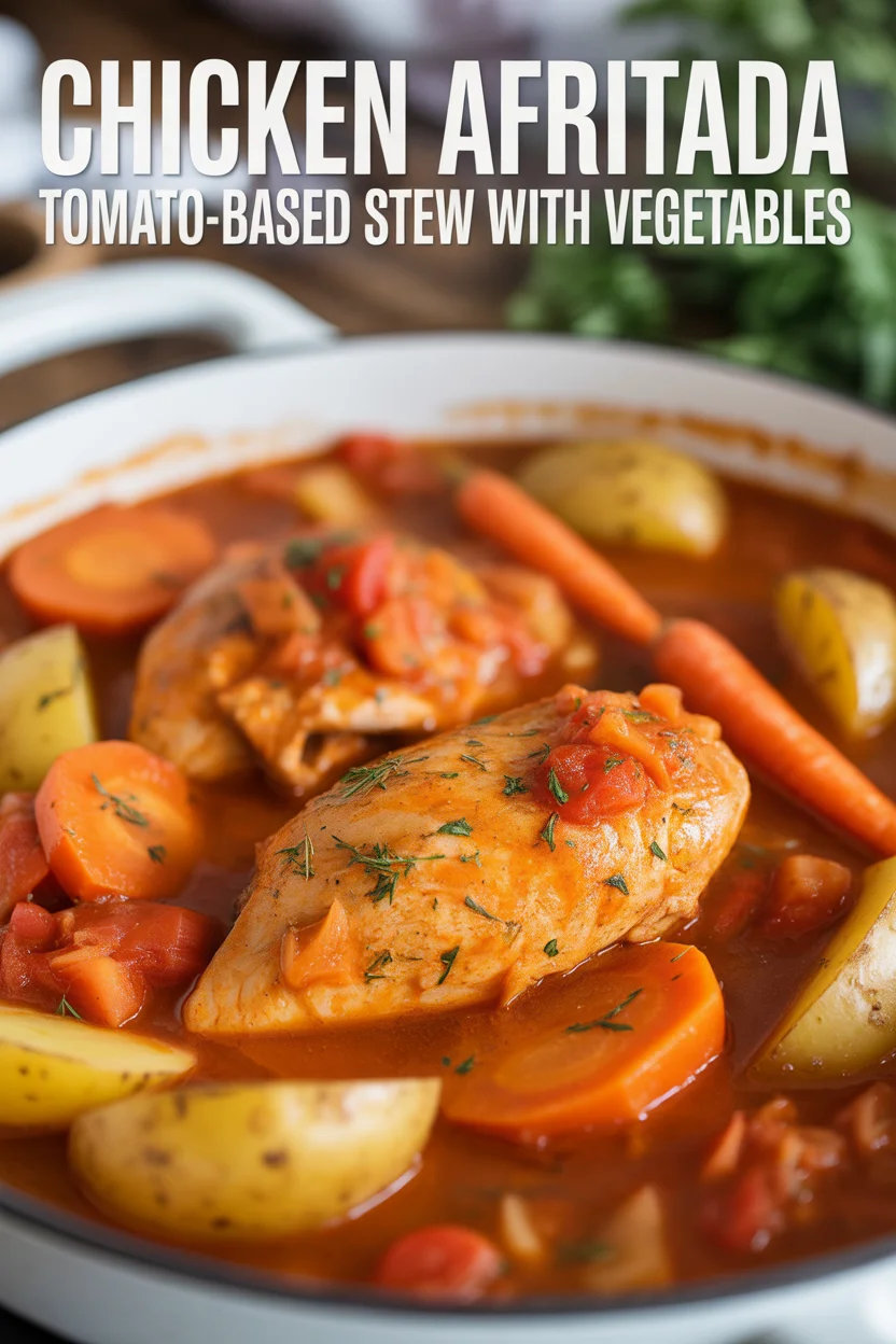 Chicken Afritada – Tomato-Based Stew with Vegetables
