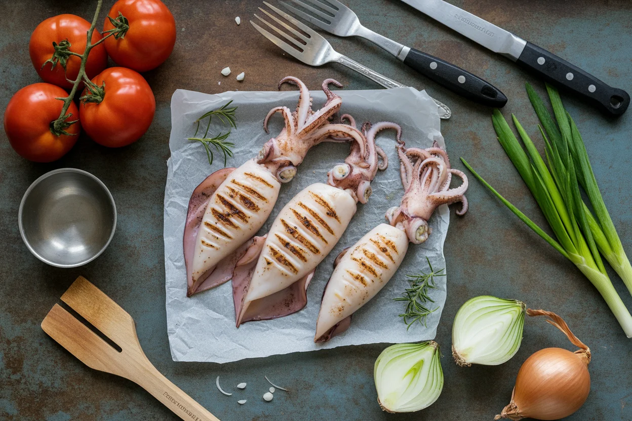 Filipino grilled squid