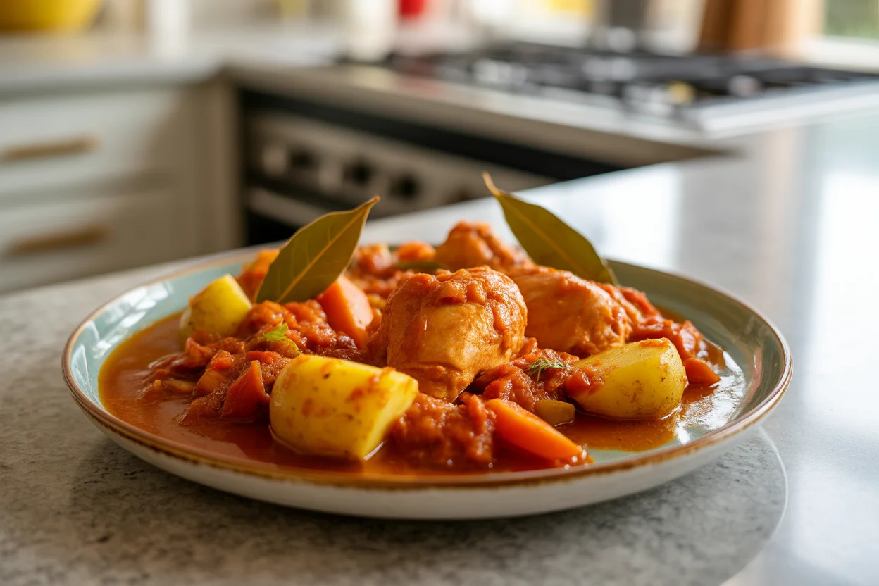Chicken Afritada – Tomato-Based Stew with Vegetables