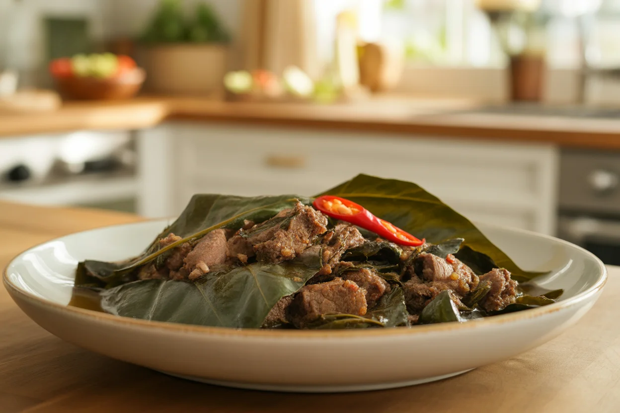 Laing – Taro Leaves in Coconut Milk