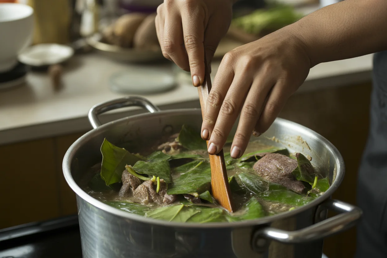 Laing – Taro Leaves in Coconut Milk