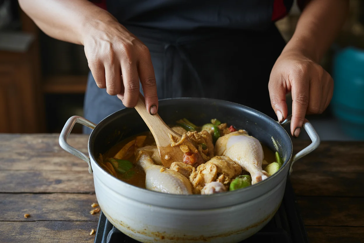 Filipino sinampalukang manok