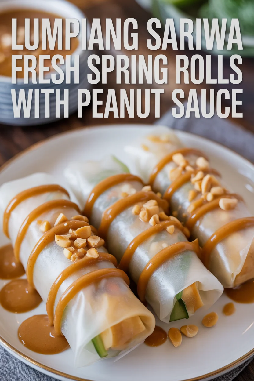 Lumpiang Sariwa – Fresh Spring Rolls with Peanut Sauce