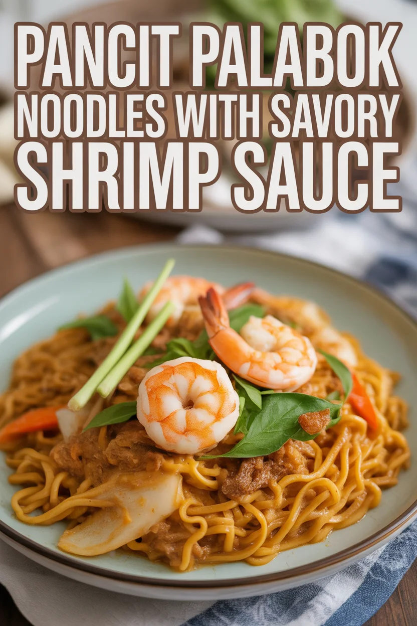Pancit Palabok – Noodles with Savory Shrimp Sauce