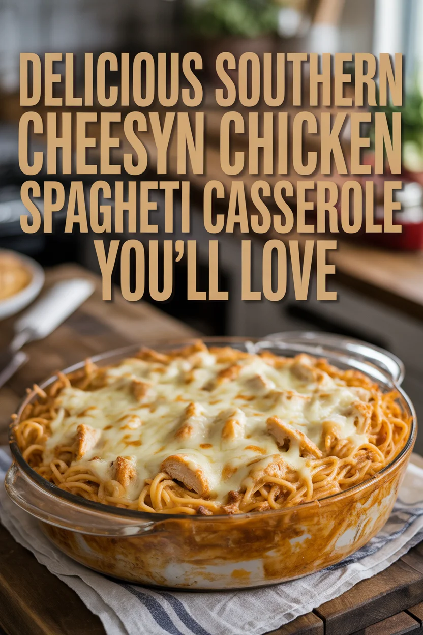 Southern Cheesy Chicken Spaghetti Casserole