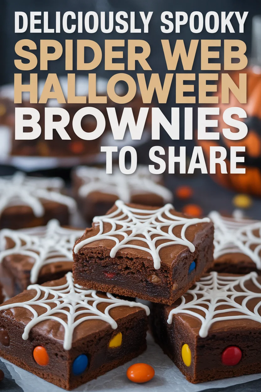 Spider Web Halloween Brownies