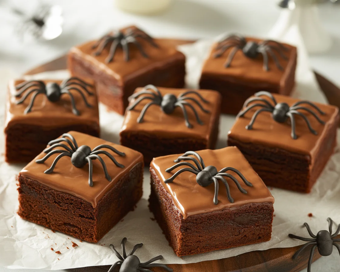 Deliciously Spooky Spider Web Halloween Brownies to Share