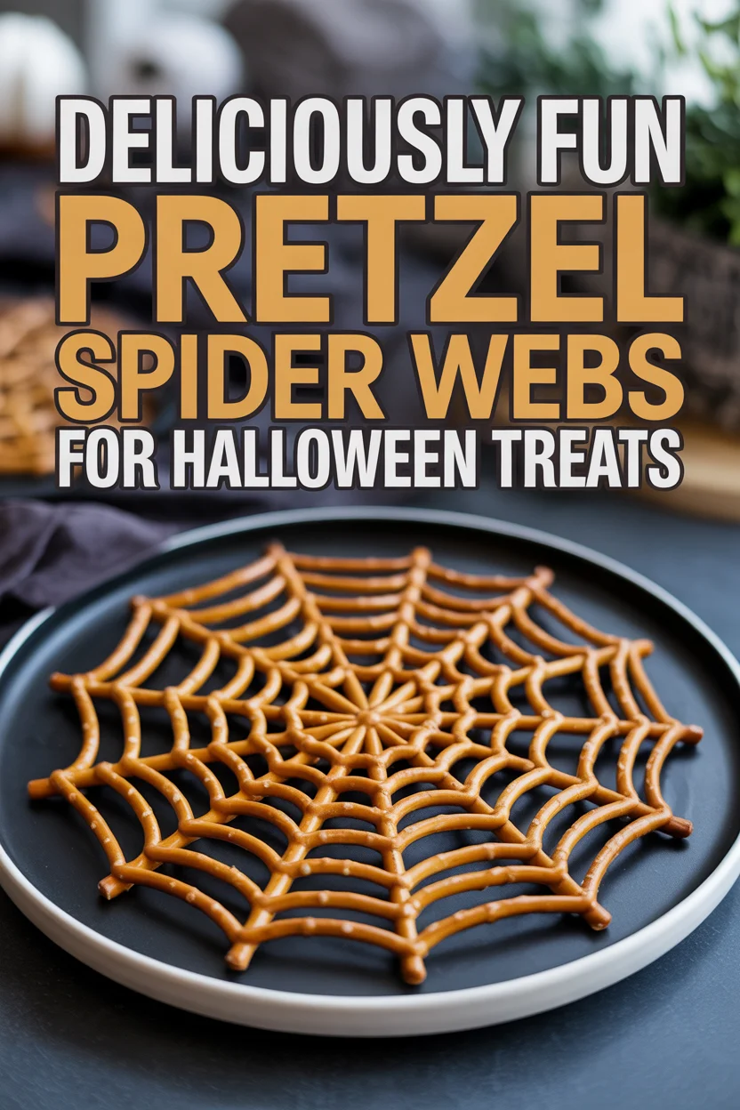 Deliciously Fun Pretzel Spider Webs for Halloween Treats