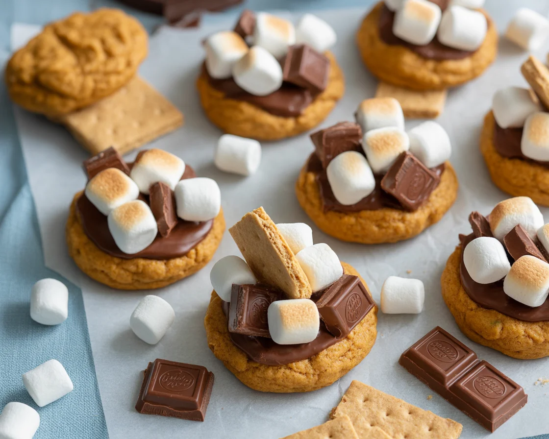 Pumpkin S'mores Cookies