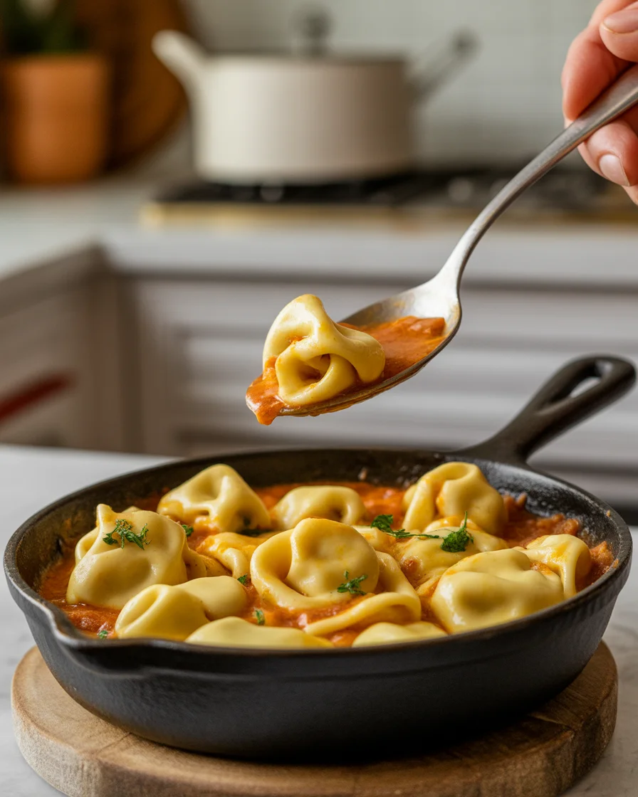 Cheese Tortellini in Garlic Butter Sauce