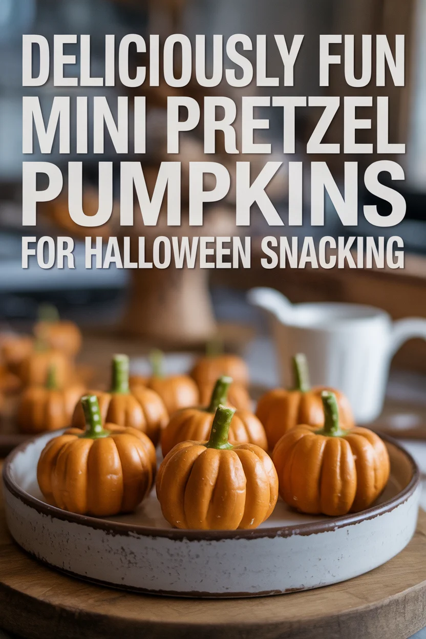 Deliciously Fun Mini Pretzel Pumpkins for Halloween Snacking